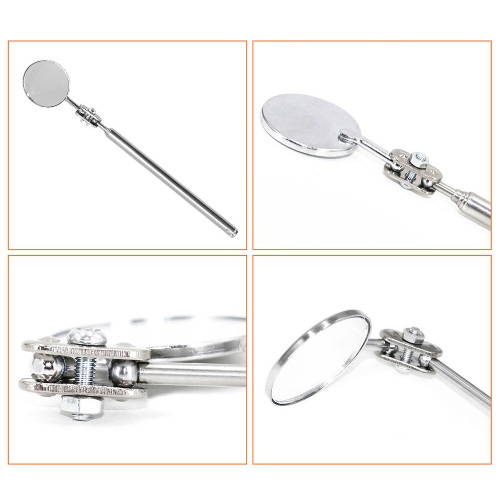 1Pcs 30mm Inspection Mirror Car Telescopic Detection Lens Inspection Round Mirror 360° 17-49cm Car Inspection Repair Tool