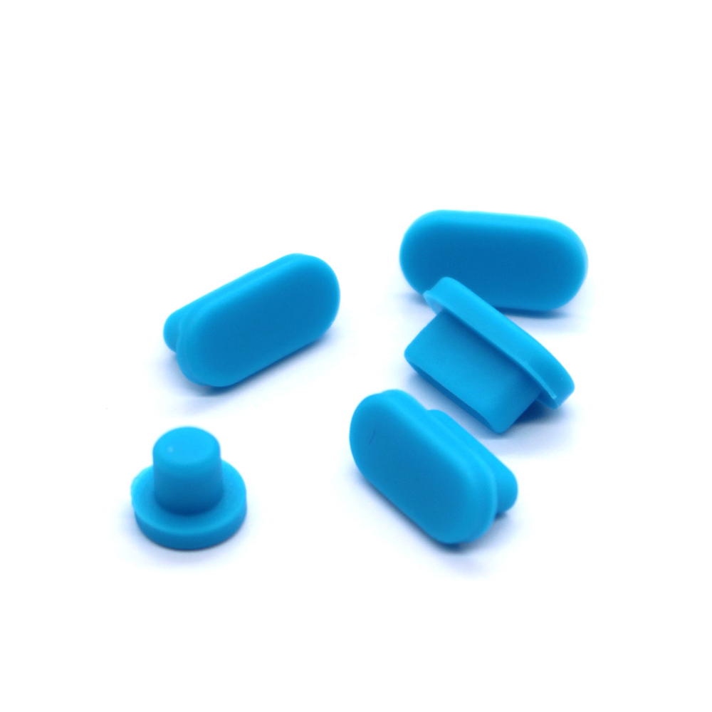 5Pcs/L Silicon Usb-poorten Dust Plug Voor Macbook Air 13 M1 Chip A2337 Dust Plug Silicon anti-Dust Plug Stopper 2 Tas: 2 Bag Blue