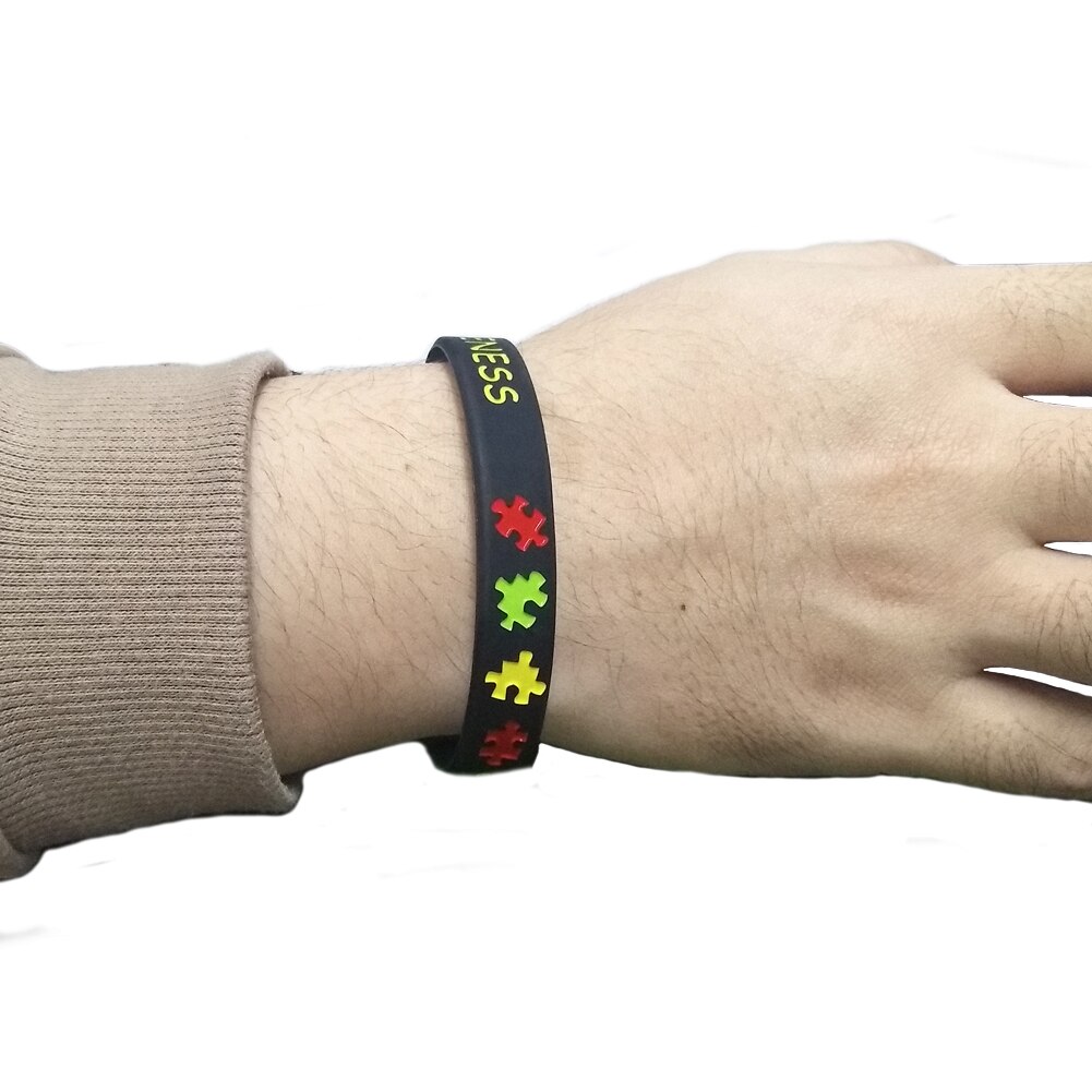 Autism Awareness Bracelet Silicone Rubber Band Elastic Wristbands Jewelry