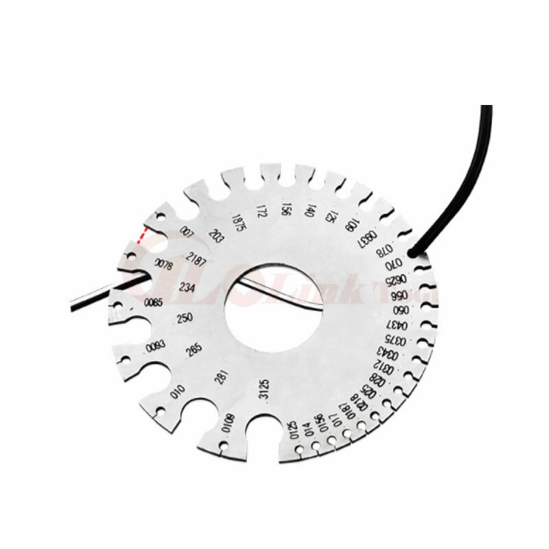 0-36 Round AWG SWG Wire Gauge Thickness Ruler Gauge Diameter Stainless Steel Measurer Tool