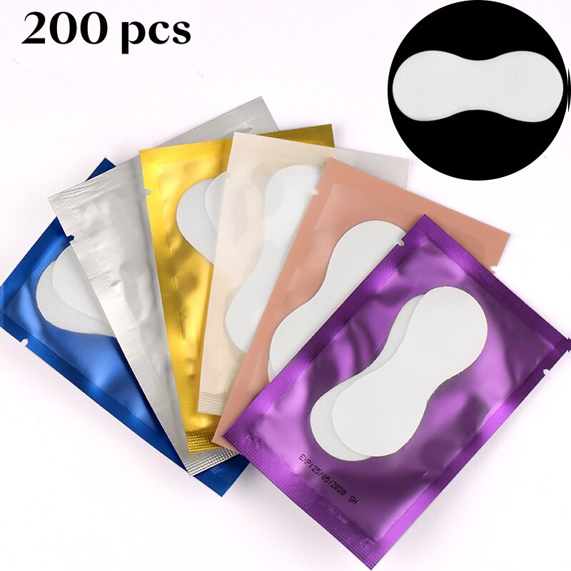 200Pairs Wimper Extension Papier Patches Hydrogel Gel Pads Pluizende Geënt Valse Wimpers Benodigdheden Make Gereedschap