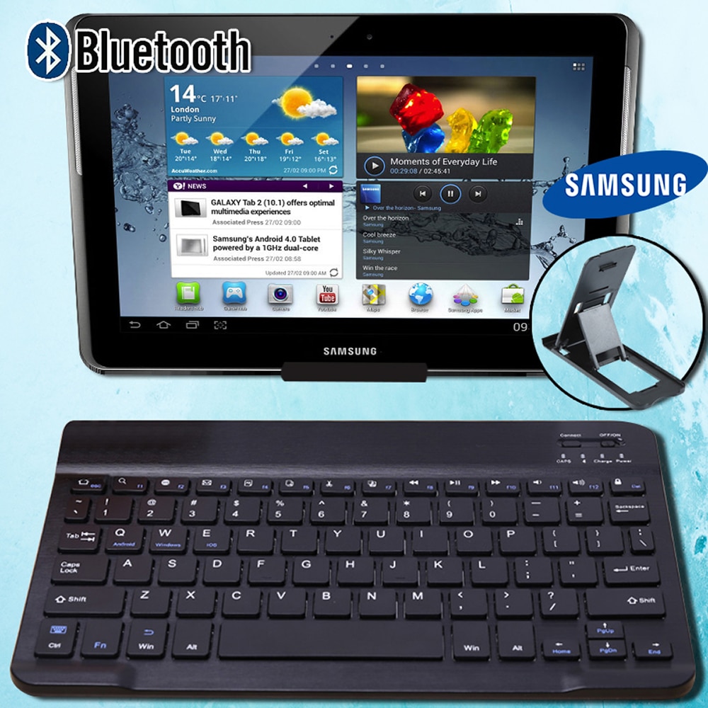 Professionelle Drahtlose Bluetooth für Samsung Galaxis Buch 10.6/Hinweis 10.1/Tab 10.1/E 9,6 Tragbare Mini Ultra-dünne Tablette Tastatur