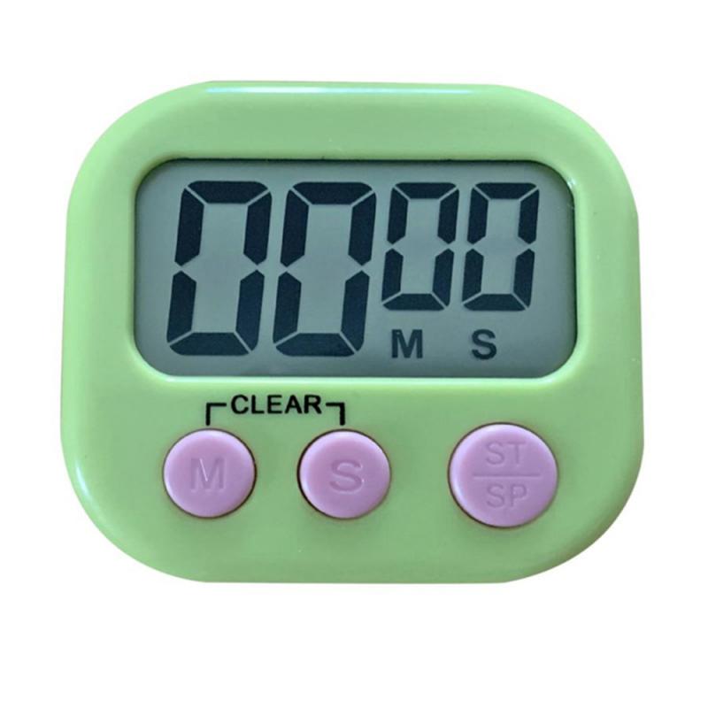 Digital Kitchen Timer Big Digits Loud Alarm Magnetic Backing Stand With Large LCD Display Homework Cooking Baking Sports Games: green