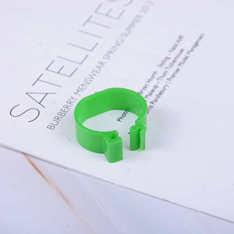 20 stk 2cm høne due ben bånd fjerkræ due fugle vagtel gås kyllinger and papegøje klip ringe indvendig diameter kylling ring: Grøn