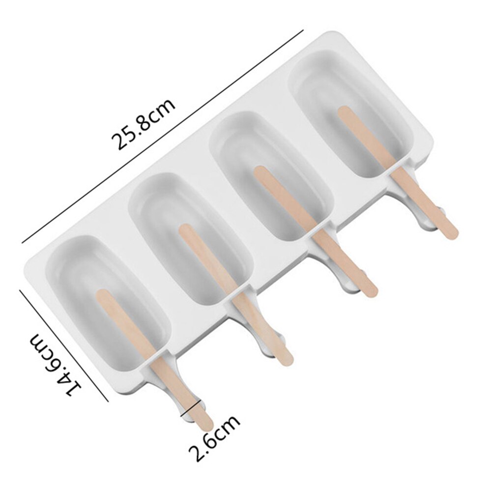 Silicone Freezer Ice Cream Mold Popsicle Maker Pop Lolly Tray Ice Cube Making Juice Popsicles Molds Childrenr candy bar Tool: 26cm