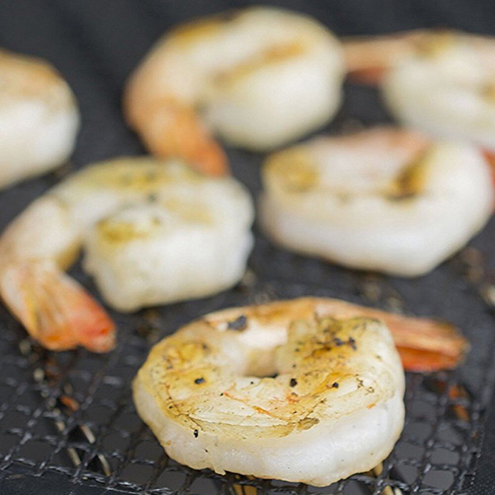 40*33cm BBQ Grill Mesh Outdoor High Temperature Nonstick Cooking Tools Fiber Barbecue Grill Mat Camping Picnics Supplies @C03