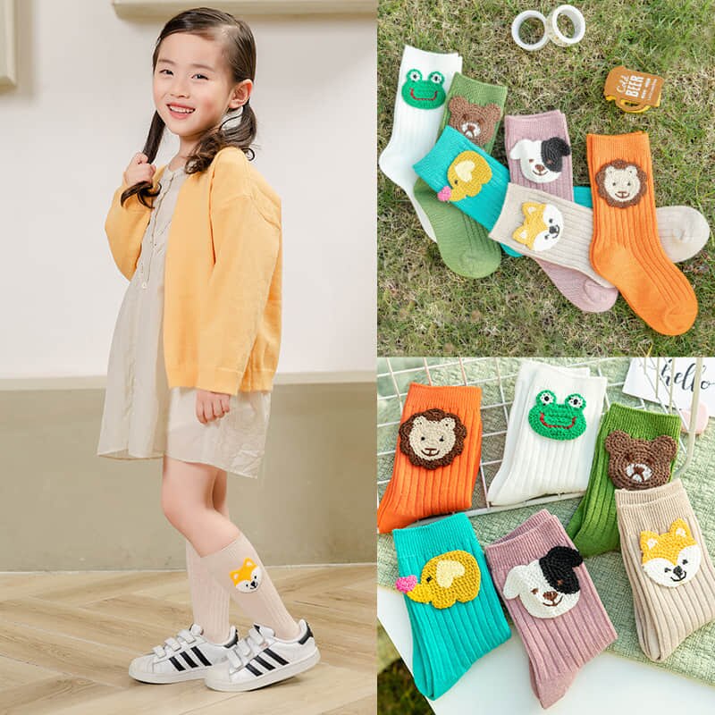 Lente En Herfst Kinderen Sokken Katoen Cartoon Monet Dier Accessoires