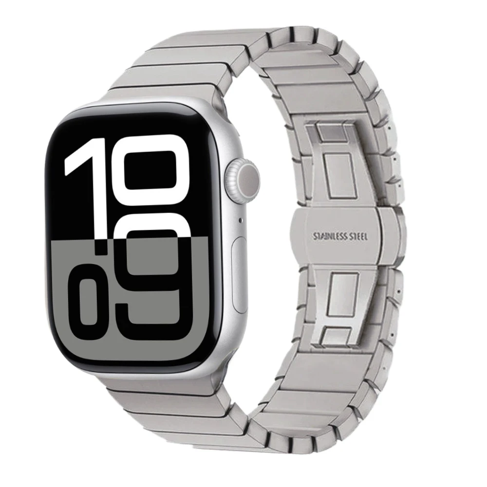 Metallinen ranneke apple watch 10 46mm 42mm ultra 49mm 9 8 7 45mm 41mm -rannekkeelle, kellonranneke iwatch series 6 5 4 se 44mm 40mm -mallille: Punamusta / 12mm