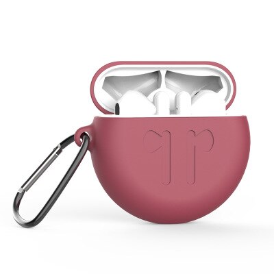 Siliconen Case Voor Huawei Freebuds 3 Headset Case Effen Kleur Draadloze Bluetooth Oortelefoon Beschermhoes Accessoires Met Haak: dark red 6