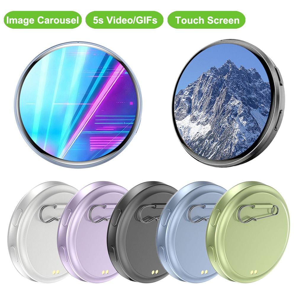 Intelligentes Bluetooth Elektronisches Display-Abzeichen 7-Farben-LED App-Steuerung LED-Abzeichen mit Bildwechsel Zweidimensional