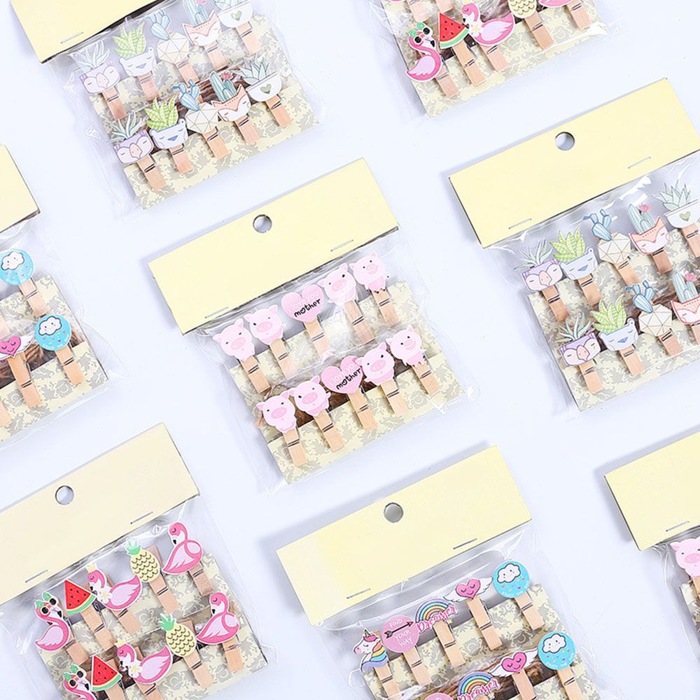1 Pack Kawaii Flamingo Houten Paperclip Bladwijzer Voor Album Met Touw Bericht Stickers Stationery School Office Supply