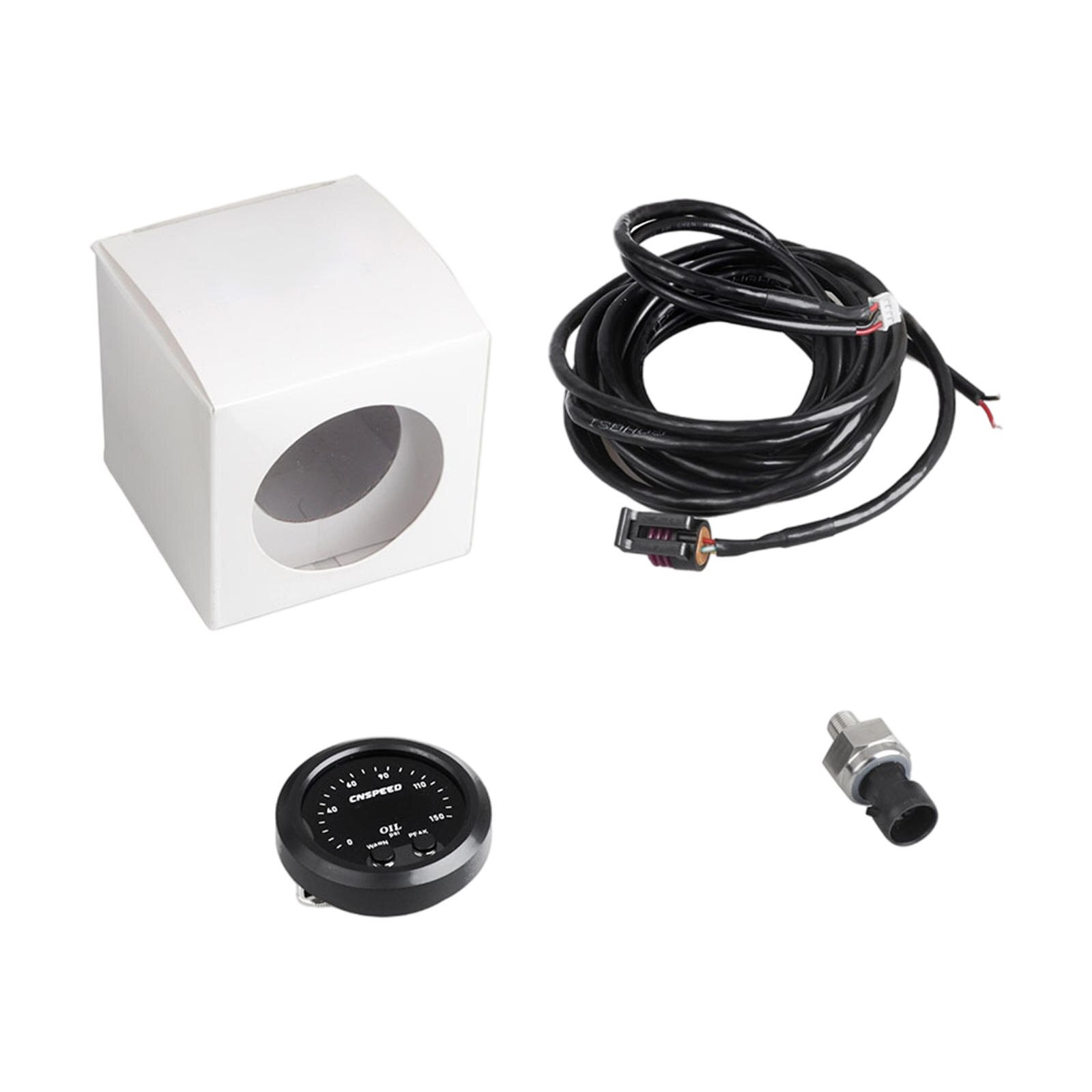 Oil Pressure Gauge Indicator Mechanical LED Pointer 150 PSI Meter for Truck Car