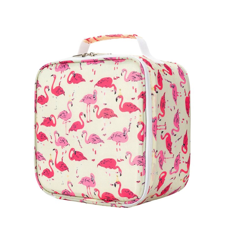 Oxford Doek Dinosaurus Cartoon Kinderen Lunchbox Tas Student Afdrukken Draagbare Lunch Tas Lunch Tas Geïsoleerde Zakken Voor Picknick: flamingo