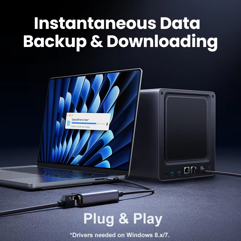 Scheda di rete Ethernet USB 3.0 tipo C a RJ45 da 2500 Mbps RTL8156B Adattatore Gigabit ad alta velocità Drive gratuito per PC portatile Win 7/8/10/11