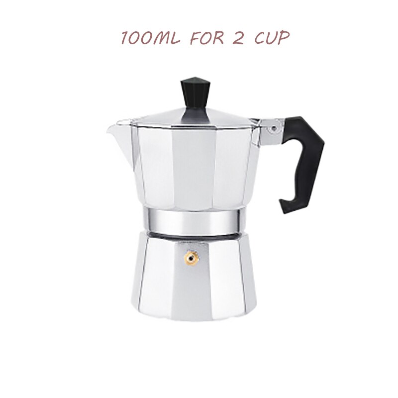 GUNOT Kaffee Hersteller Italienischen Mokka Kaffee Topf Aluminium Mokka Espresso Kaffeemaschine Topf 150/300/450ml Kaffee Wasserkocher barista Werkzeuge: Splitter100ml