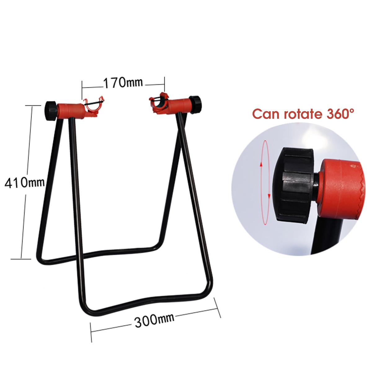 Steel Metal Adjustable Bike Hub U-shaped Repair Stand Mountain Bikes Support Rack Bicycle Accessories
