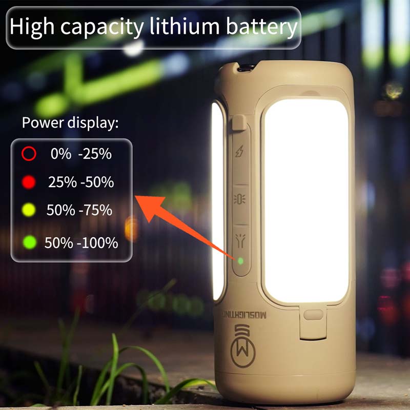 MOSLIGHTING Outdoor LED Camping Light USB Charging Folding Lantern Bluetooth Music Player Emergency Lighting Portable Flashlight