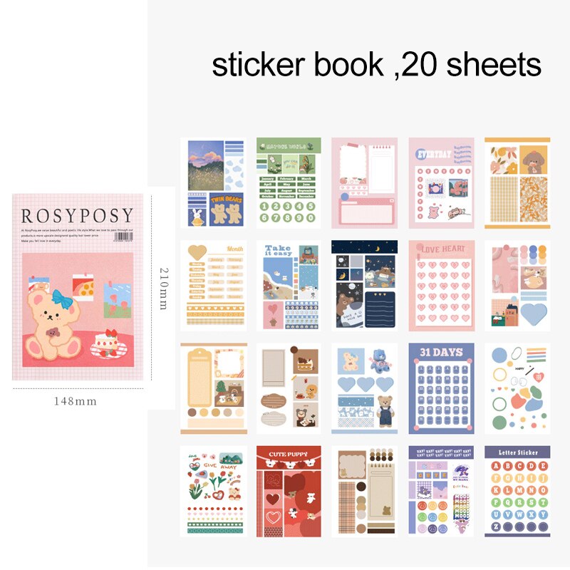 Koreansk rosyposy liv serie søte tidsskrift klistremerker bok ins etikett klistremerke dagbok planlegger scrapbooking diy dekorative skrivesaker: 3
