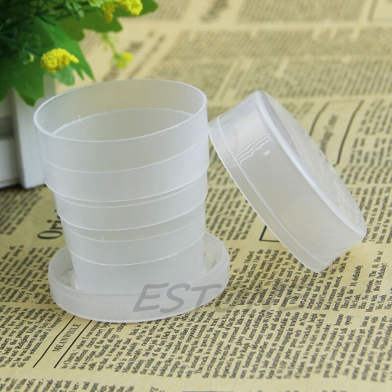 Portable Folding Plastic Retractable Cup Telescopic Collapsible Outdoor Travel