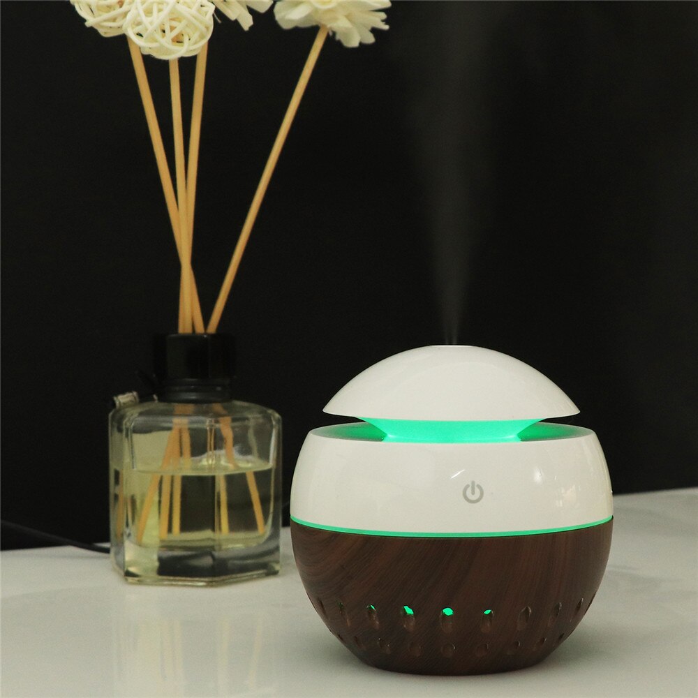 130ml usb parfume hul bambus træ korn bil hjemme elektrisk befugtning ultralyd luft aromaterapi diffuser æterisk olie