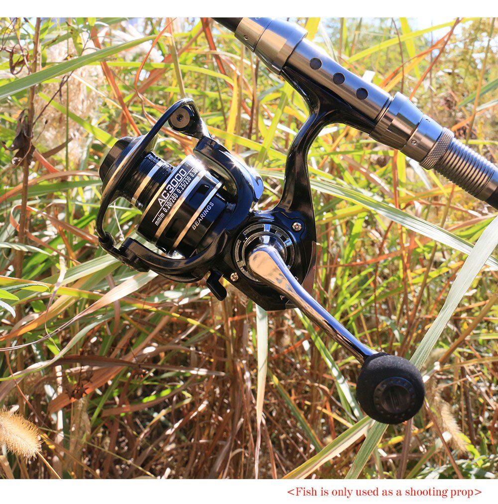 13+1BB Fishing Spinning Reel 2000-6000 No Gap Metal Spool Gear Ratio 5.2:1 Reel Carp Fishing Gear Pesca