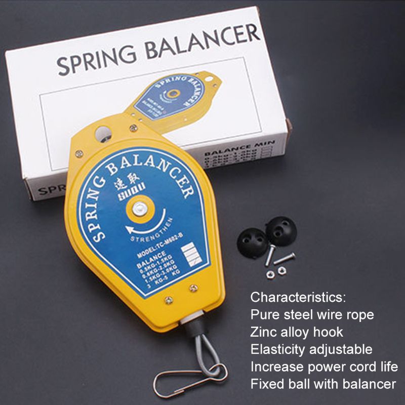 Intrekbare veerbalancer schroevendraaier hangende momentsleutel hanger stalen kabel