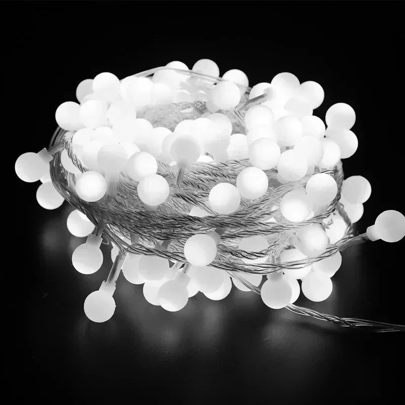 Guirnalda de luces LED con gotas de agua y batería, guirnalda impermeable para decoración exterior, luces Fariy, Navidad, boda, jardín, habitación: Rojo / 0-5 W