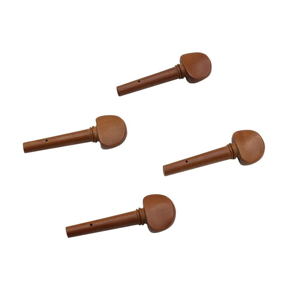 4Pcs Violin Fiddle Tuning Peg Set Mahogany Ebony 4/4 Violin Part Tuning Pegs Tuners Open Hole String Instrument Accessorie