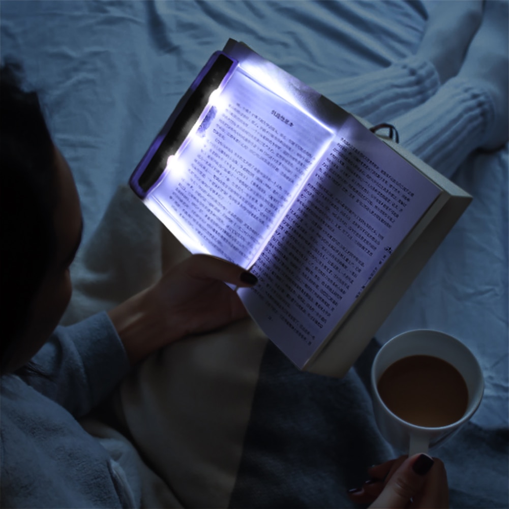 Førte flad nattesyn bog lys bærbar trådløs øjenbeskyttelse læsepanel lys sovesal rejse læselamper #38