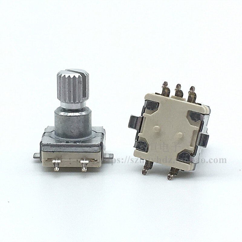 1 Piece EC11 Rotary Encoder 360 Degree Navigation Volume Switch 5 Foot Patch 30 Points 15 Pulse Flower Shaft Length 12mm