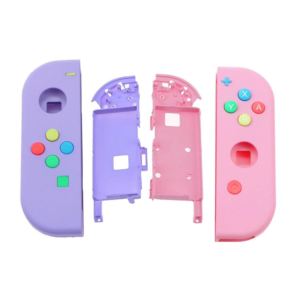 JCD 1set Replacement Housing Hard Shell Skin Case for Nintend Switch NS Joy-Con Controller Green Faceplate Cover for joycon: B A