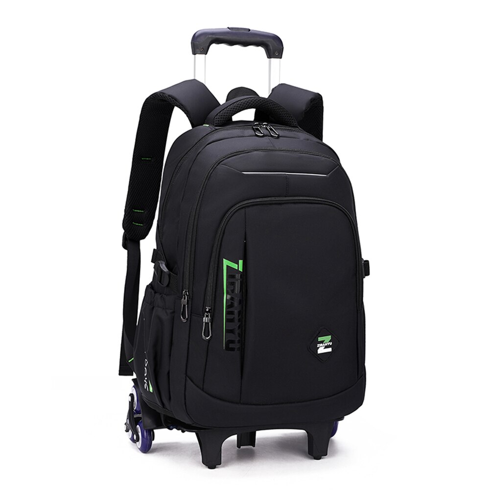 Kids' Luggage Rolling Backpack for Boys Wheeled Bag Trolley School Bags Carry On Travel Luggage Mochila: 6 Wheels Green