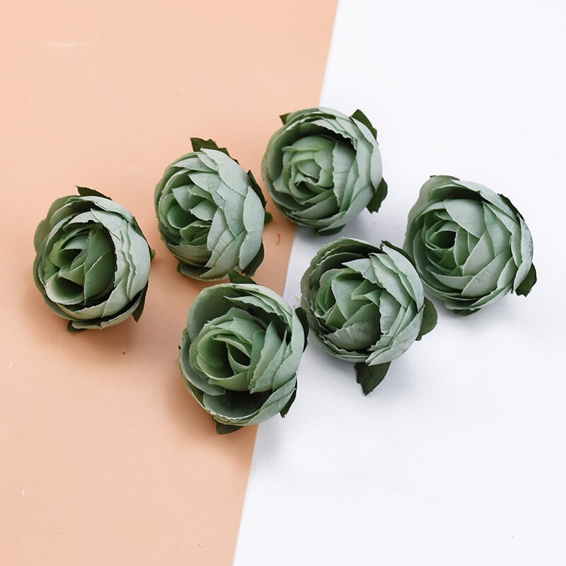 30 Uds. Flores artificiales al por mayor 3CM rosas de té adornos navideños para el hogar Accesorios flores decorativas para boda coronas: 1