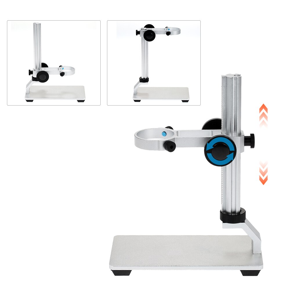 Adjustable Height Microscope Stand Aluminum Alloy Bracket Holder Lifting Support for Clamping 32-34mm USB Digital Microscopes