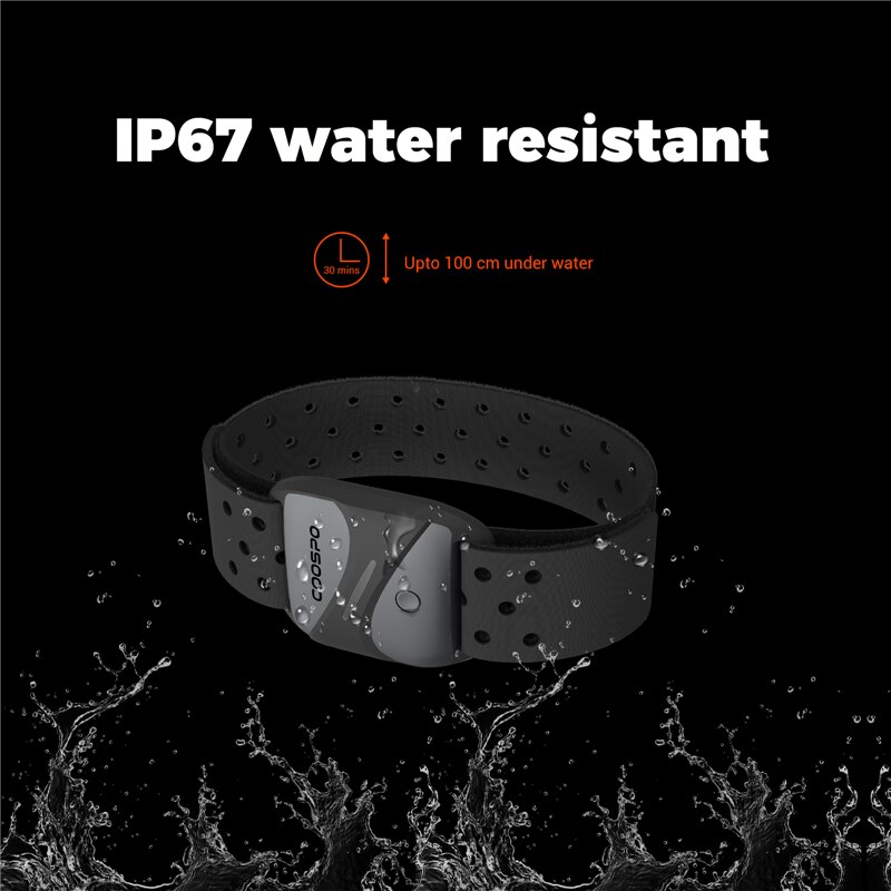 CooSpo Frecuencia Cardíaca Bluetooth 5.0 Ant+ Sensor óptico de Pulsómetro Brazo para Wahoo Garmin Zwift Strava Rouvy Trainerroad