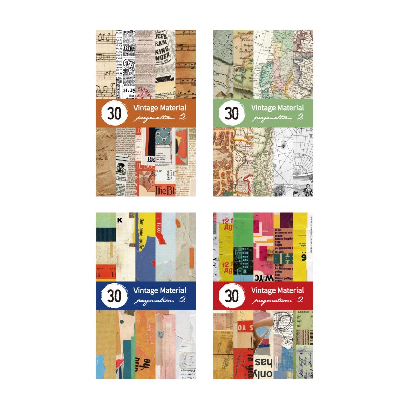 31 Uds tiempo y espacio Mark Series Material de fondo de papel de diario planificador Scrapbooking decorativo Vintage papel para manualidades DIY