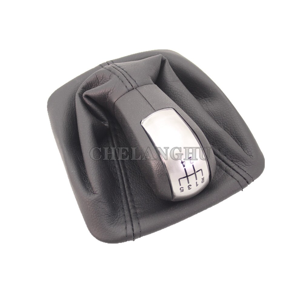 For Skoda Octavia A5 MK2 Sedan Combi 2004 2005 2006 2007 Car-styling 5 Speed Gear Stick shift knob Level leather Boot