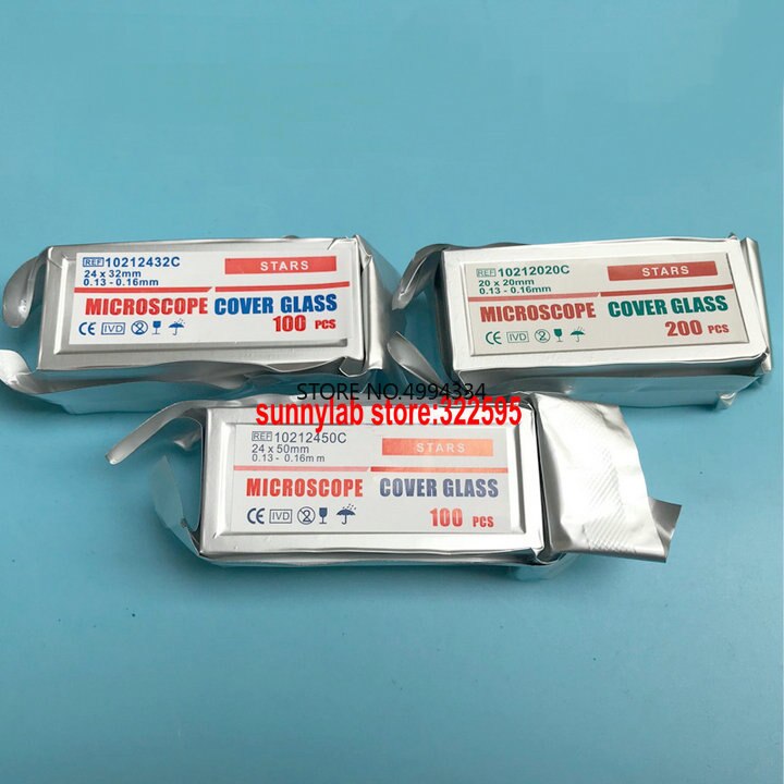 O envio gratuito de 200 unidades/pacote, 2 10packs/lot tampa microscópio lamela glalss tamanho 8mm-24mm tampa de vidro quadrado
