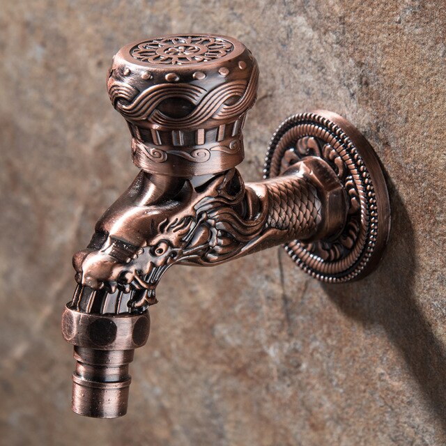 Antique Faucet Zinc Alloy Laundry Wall Mount Washing Machine Kitchen Faucet Garden Outdoor Nozzle for faucet Bathroom faucet: 4