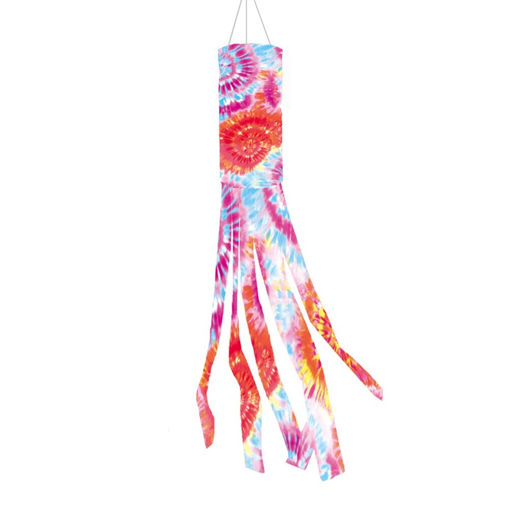 Bunte halloween-windsäcke, hängedekorationen, einzigartige Batik-windsäcke mit flaggenmuster für haus, garten, außendekoration, partyzubehör: J