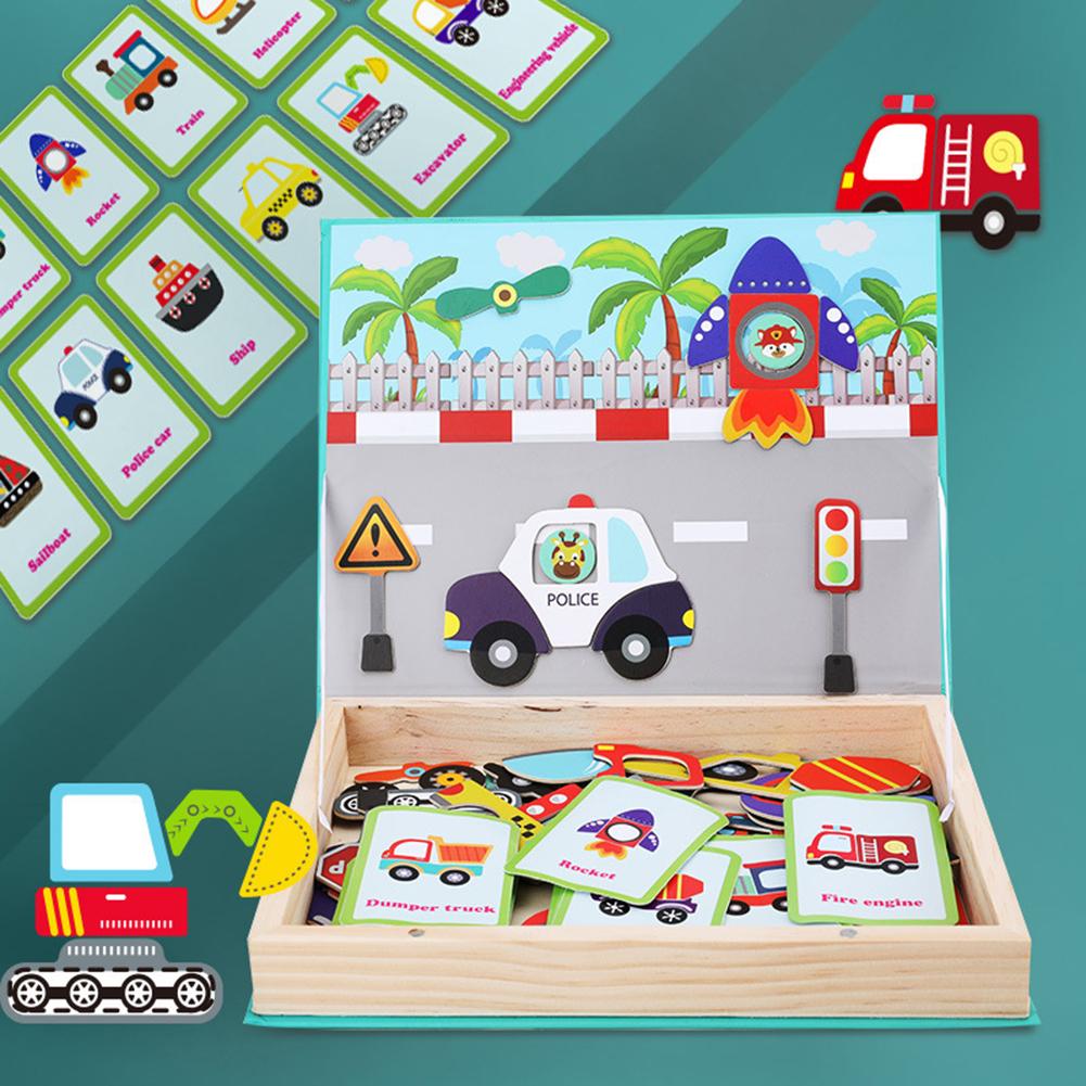 Magnetische Matching Game Puzzels Fantasie Spelen Farm Winkel Figuur Kinderen Speelgoed Kids Educatief Speelgoed Voor Kinderen