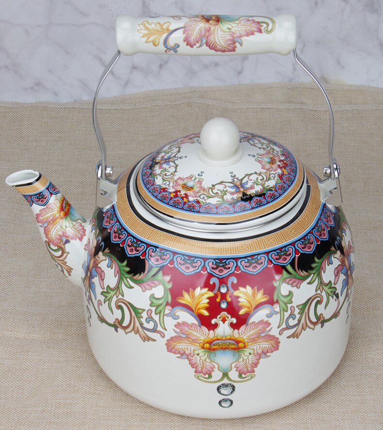 Enamel Tea Kettle Kung Fu Tea Kettle Household Large Single Pot Heat-resistant Tea Set Kettle Enamel Tea Pot