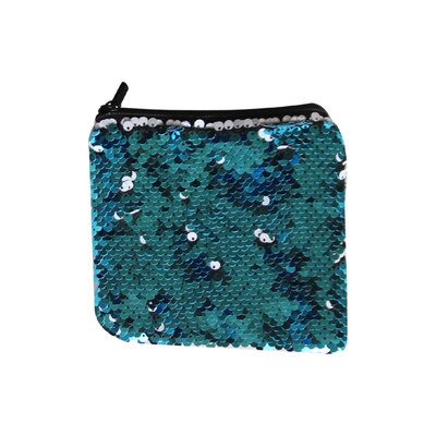 10pcs/lot style Sublimation Blank pocket Magical Sequins item Makeup Bags For Sublimation INK Print DIY: Blue