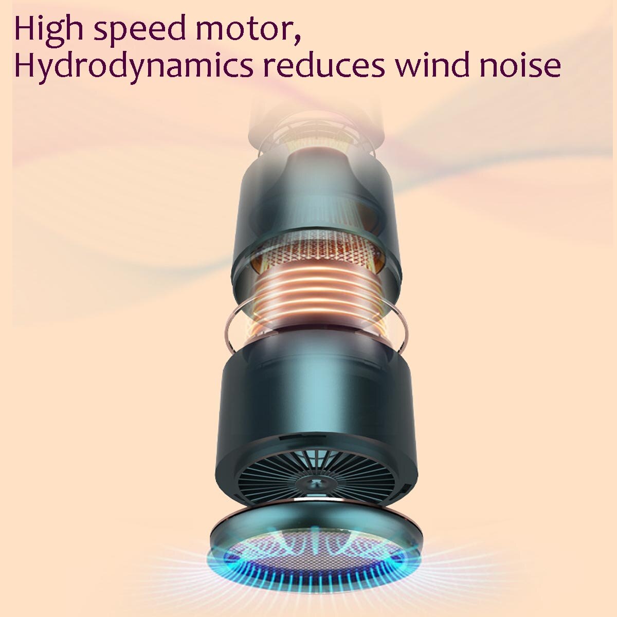 6 Gears 2000W Powerful Hair Dryer with 80 Million Negative Ion Blue Light Blower and Cold Wind Electric Hair Dryer