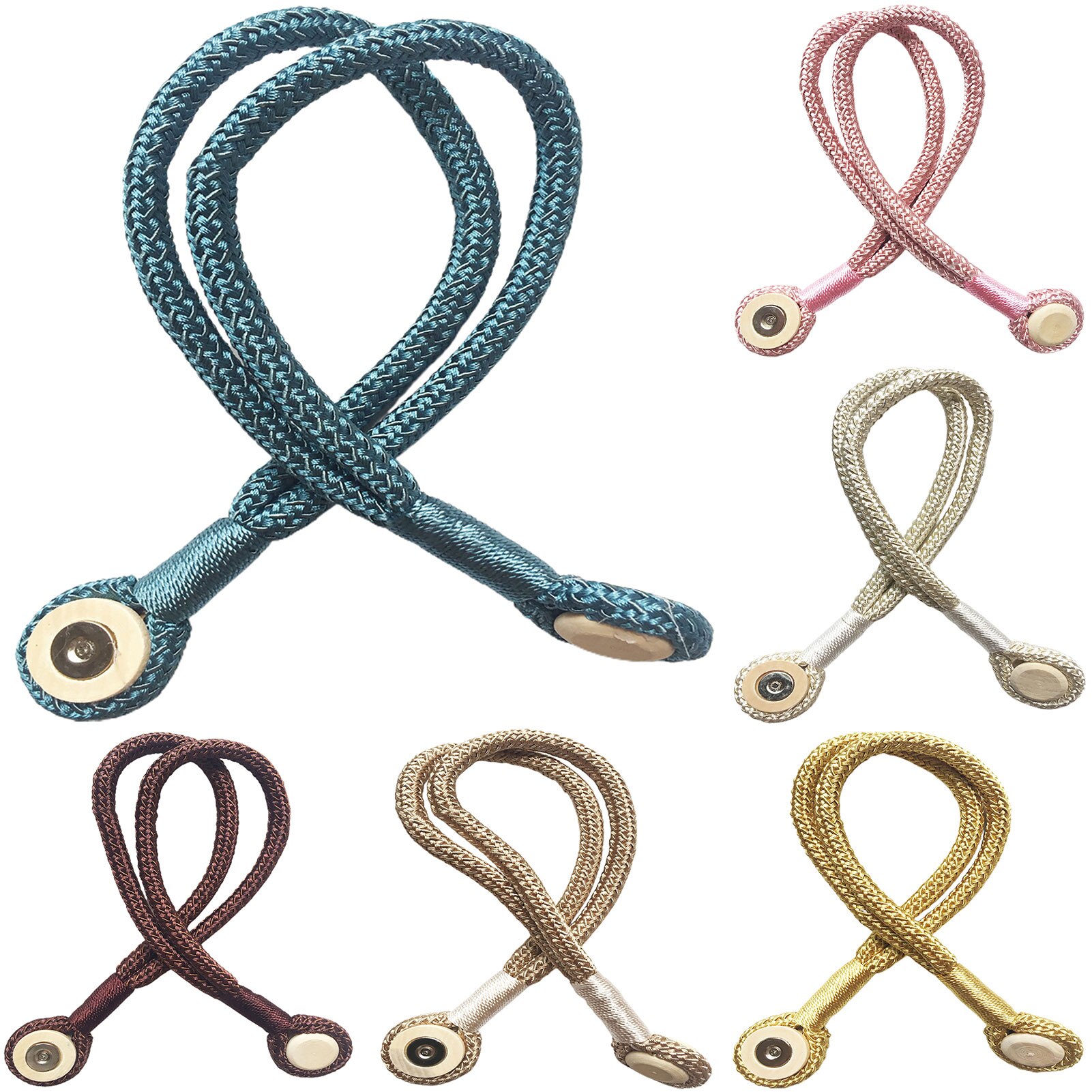 Trwała podwójna lina magnetyczna drewniana klamra klamra magnetyczna oprawa z kurtyną klamra lina taśma robić marszczenia zasłna pasek ozdoba domu