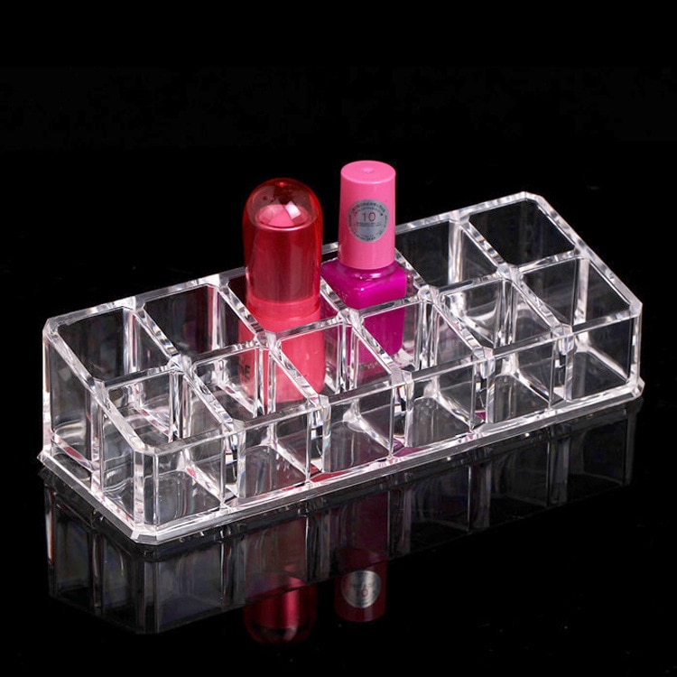 12/9 Grid Acryl Transparante Make-Up Organizer Opbergdoos Boor Polish Lippenstift Make Up Organizer Cosmetische Sieraden Doos Houder
