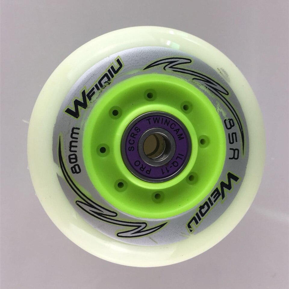 Ruedas para patines en línea 85A 80 76 72mm, lote de 8 Uds., ruedas para patines FSK Slalom HV High KSJ WFSC Otto ILQ-11, separador de rodamientos