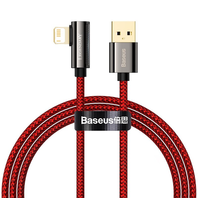 Baseus usb kaapeli iphone 12 :lle 11 pro max  xr 8 plus kaapeli 2.4a pikalataus iphone  x 7 :lle laturi pelikaapeli usb datalinja: Punainen / 2m