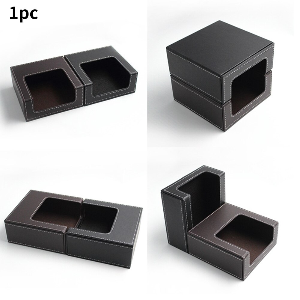 Car Bathroom Desktop Square Dispenser Office PU Leather Tissue Box Kitchen Restaurant Hotel Paper Towel Organizer Napkin Storage