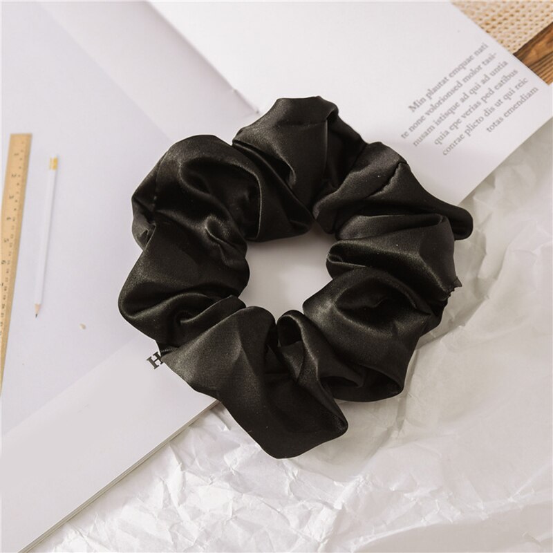 Women Satin Silk Hair Tie Elastic Scrunchies Ponytail Holder Hair Rope Rings Christmas Hair Accessories